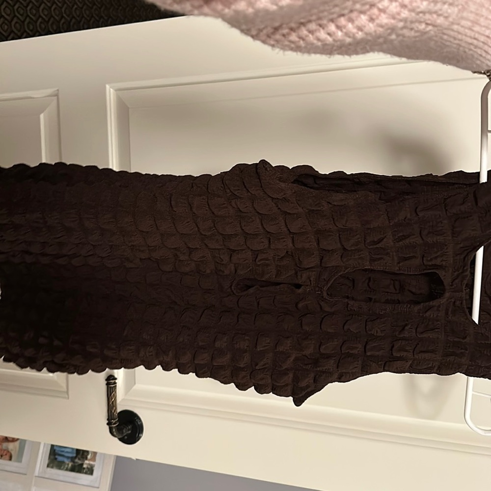 Brown motel rocks dress